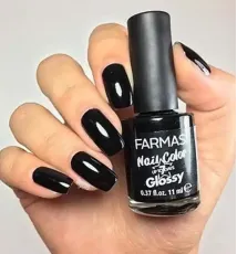 Farmasi Nail Color Glossy FR16 Black Art (11ml)